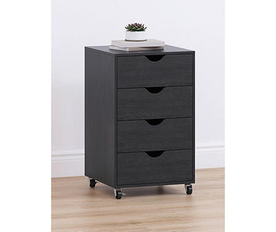 Charcoal 4-Drawer Rolling Storage Cart