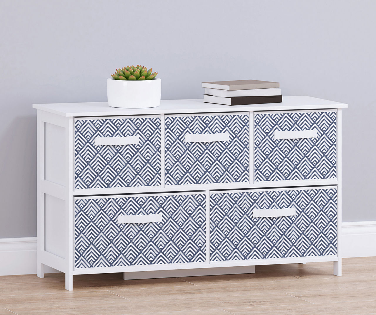 Grove Fabric Cube or Bin Grey Chevron California Closets Size: 7.5 H x 14.5 W x 13.5 D