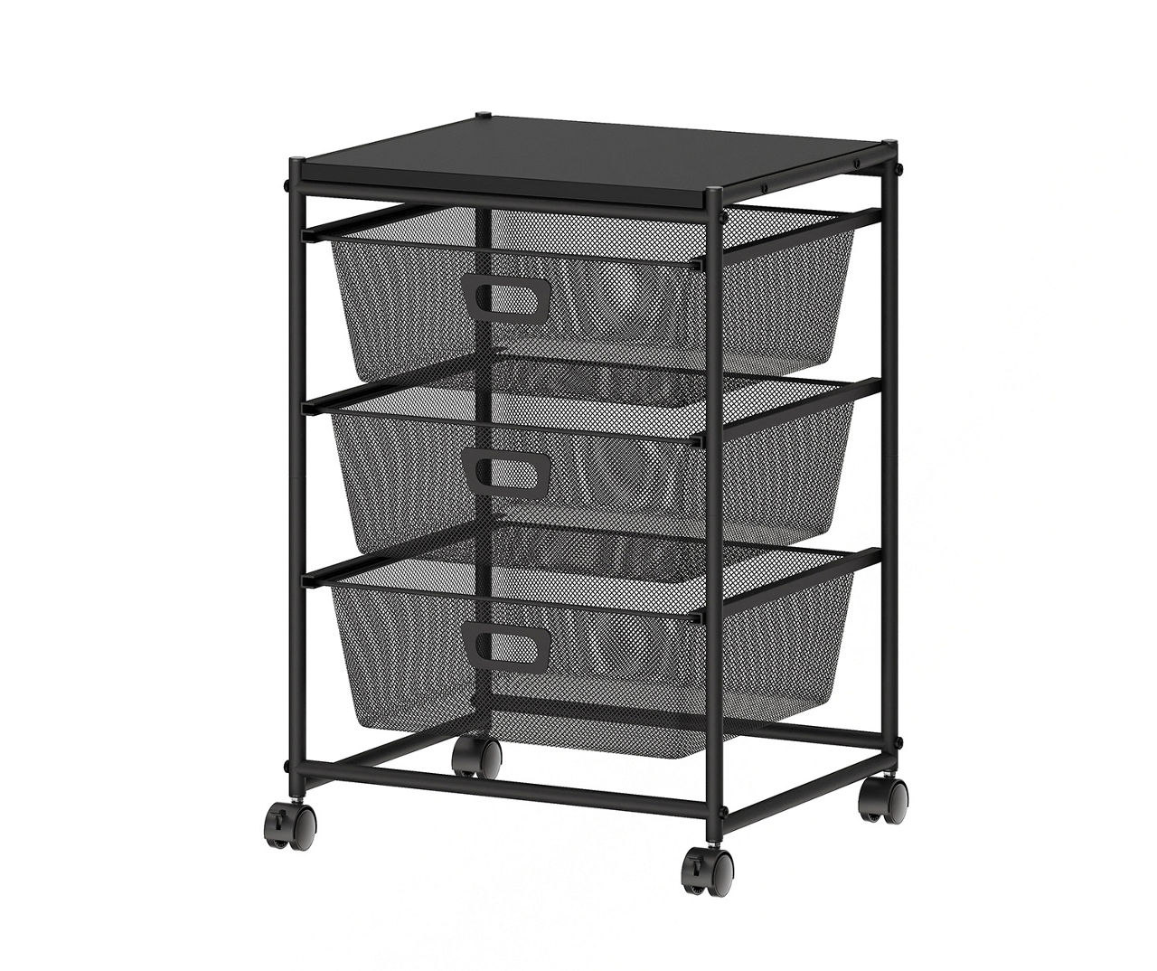 Real Living Black 3Drawer Metal Mesh Rolling Storage Cart Big Lots