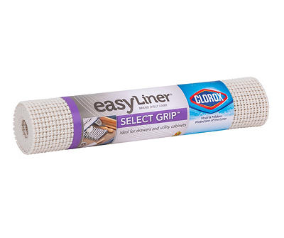 EasyLiner Select Grip White Shelf Liner, (12" x 4')
