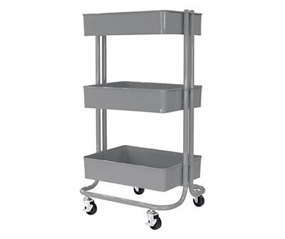 Homestead Ultimate Gray 3-Tier Rolling Storage Cart