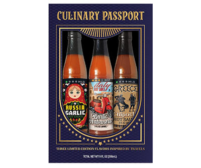 Culinary Passport 3-Piece Hot Sauce Set