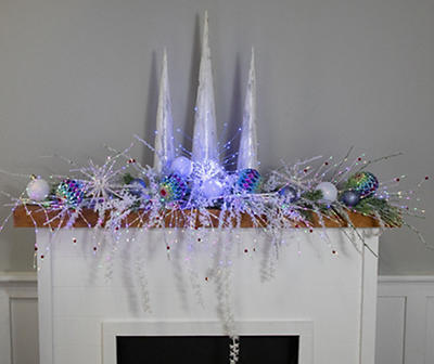 Blue & Silver Branch Firework LED Decor