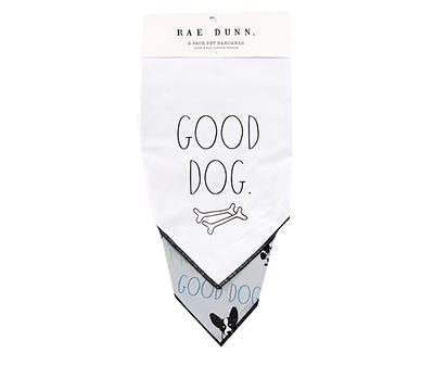 Pet Small/Medium "Good Dog" 2-Piece Bandana Set