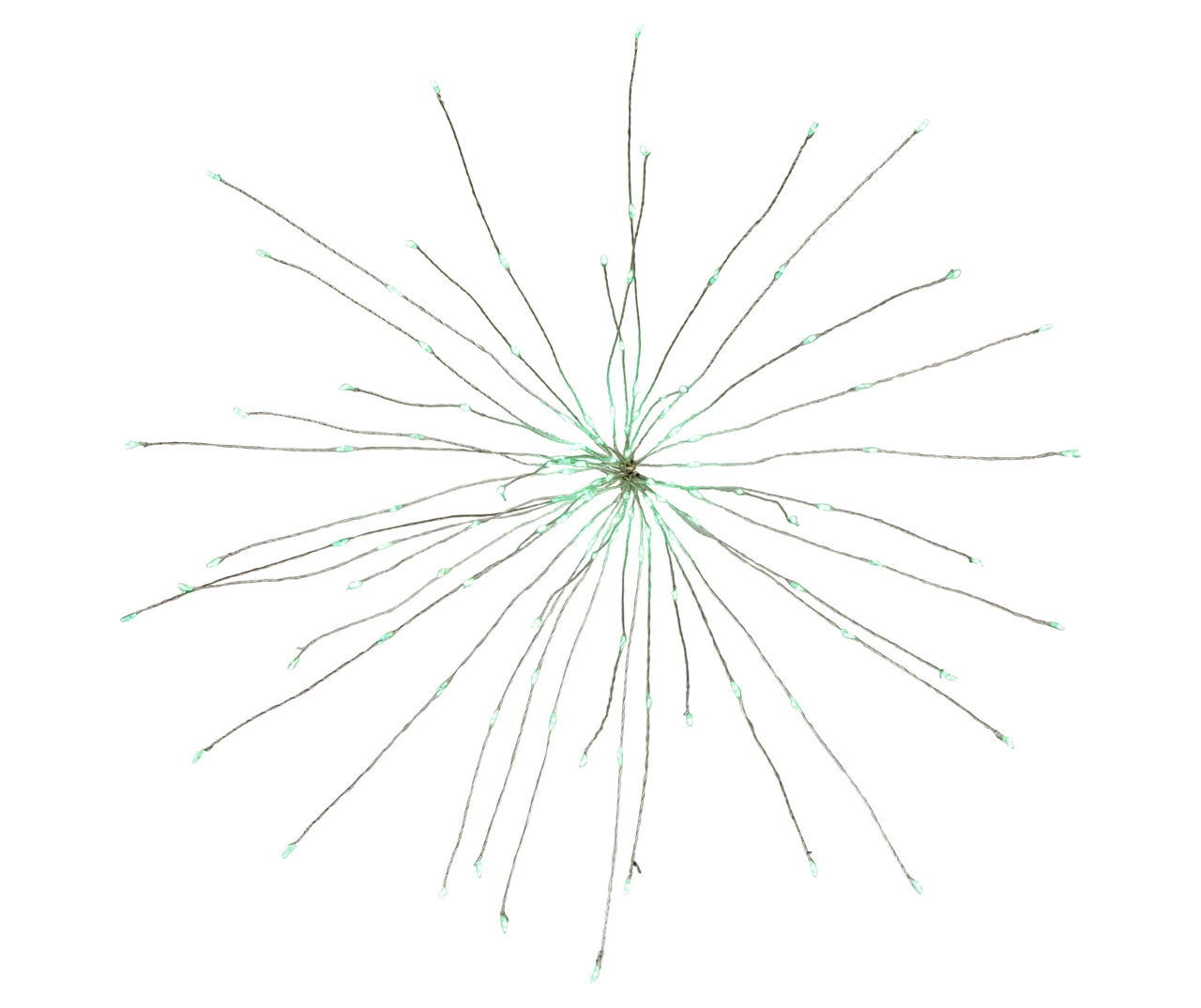 Green & Silver Branch Firework LED Decor