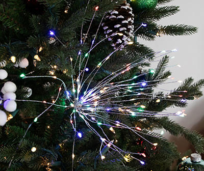 Multi-Color & Silver Branch Firework LED Decor