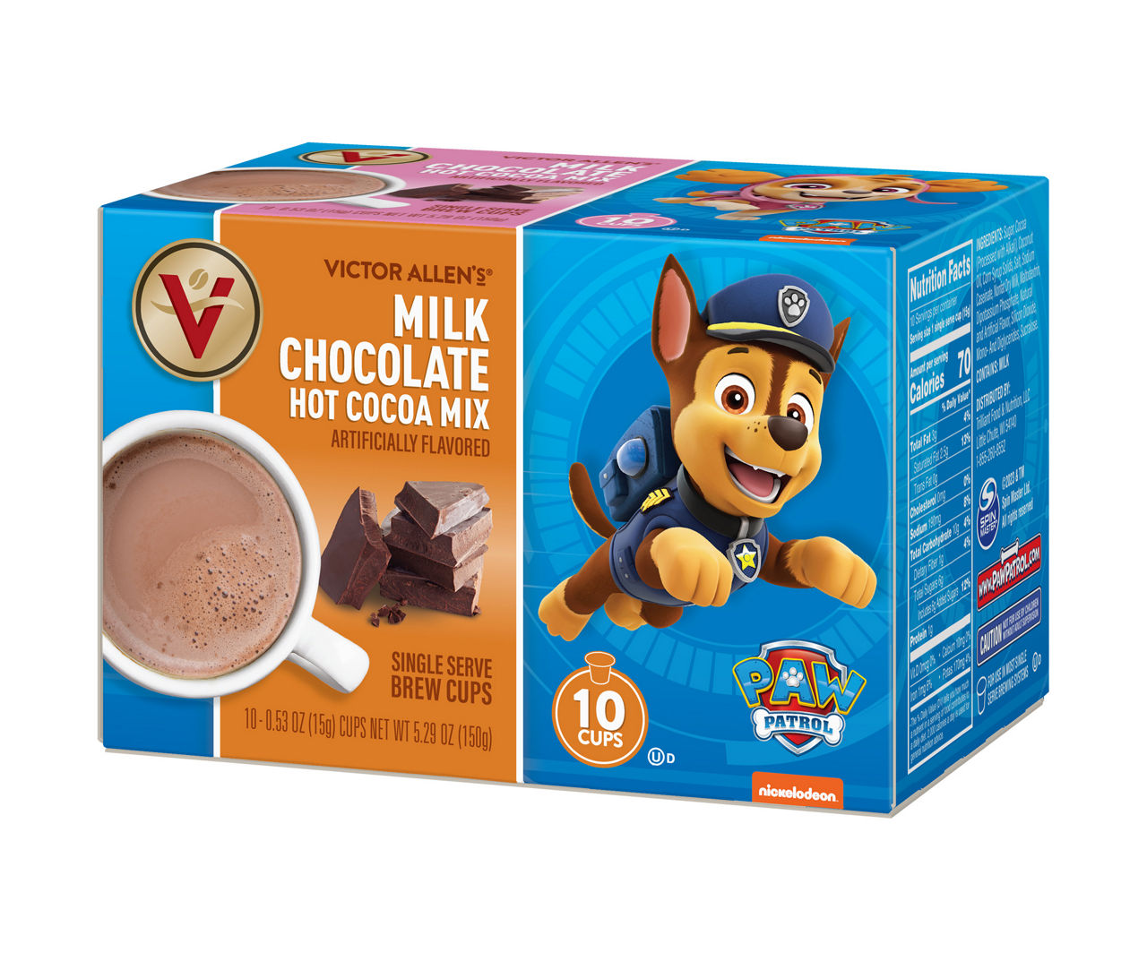 PAW Patrol Milk Chocolate Hot Cocoa 10-Pack Single Serve Brew Cups