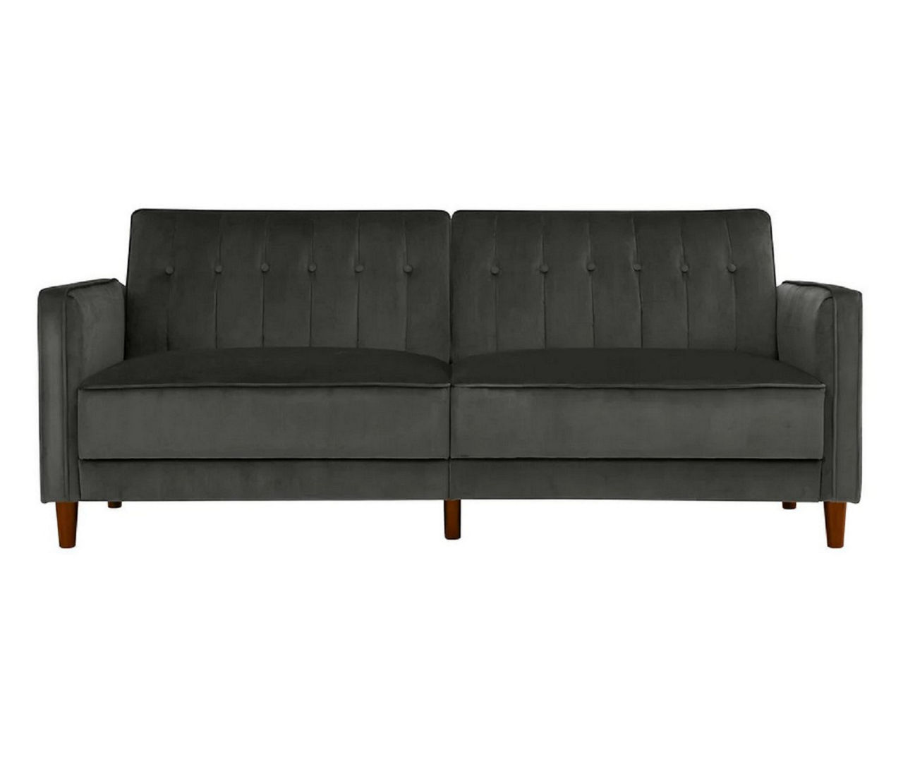 Gray Velvet ButtonTufted Futon Big Lots