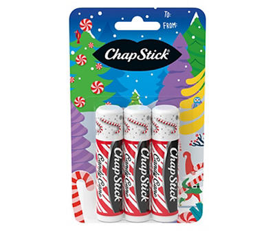 Candy Cane Lip Balm, 3-Pack