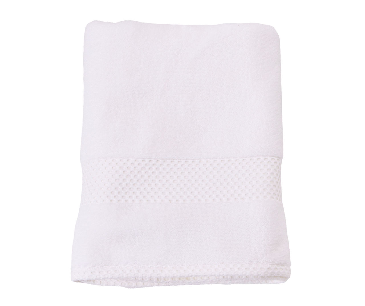 Whisper by Therapedic White Hexagon-Accent Bath Towel | Big Lots