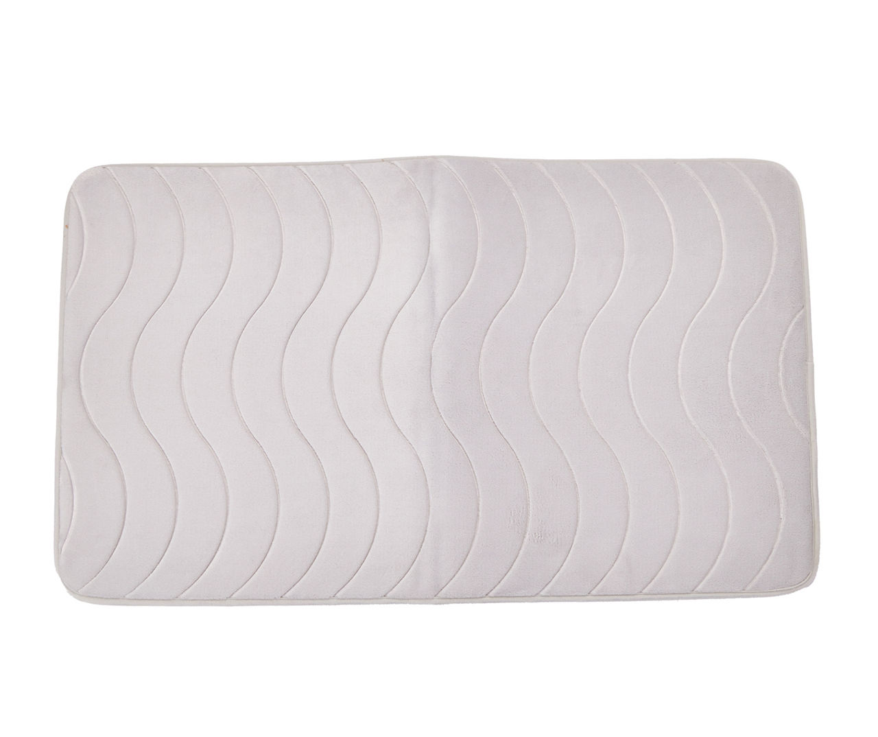Whisper by Therapedic Gray Wavy Stripe Therapedic Memory Foam Bath Mat
