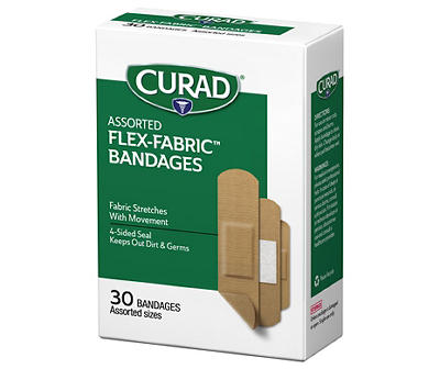 Flex-Fabric Assorted Size Bandages, 30-Count