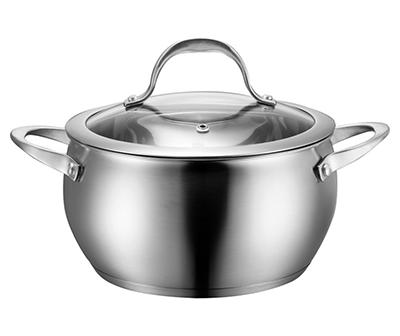 Diamond Home Stainless Steel Cookware Bean Pot with Lid, Size: 4 Quart