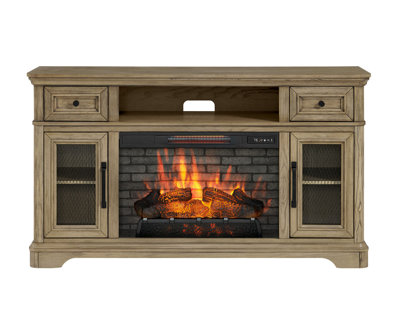 60 white console fireplace deals big lots