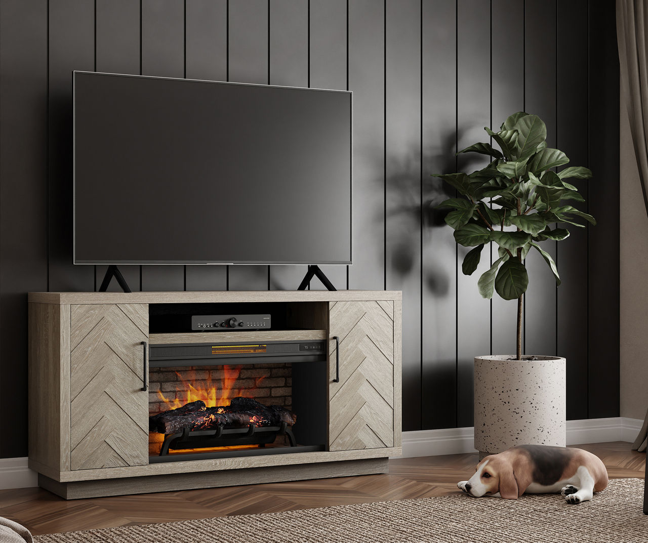 Corner electric deals fireplace big lots