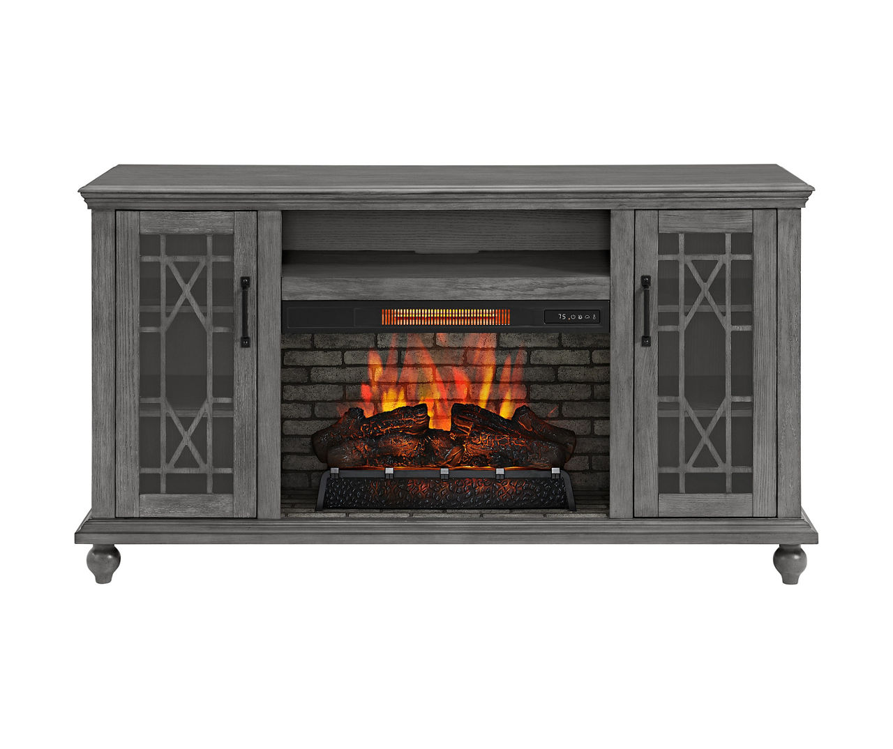 Gray electric deals fireplace big lots