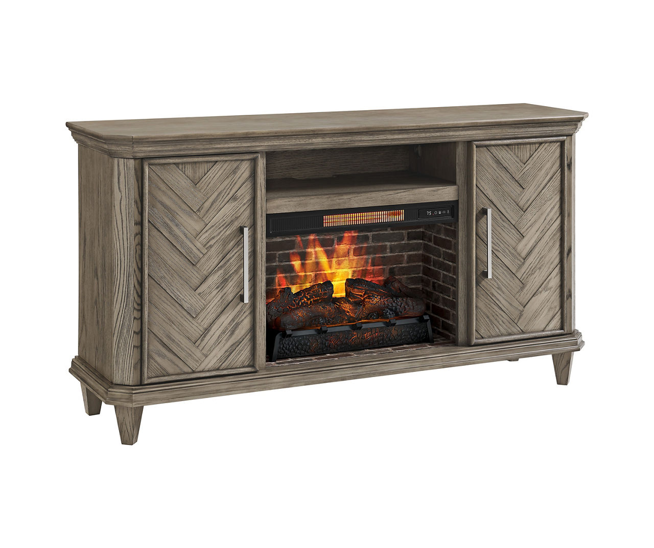 Gray electric fireplace on sale big lots