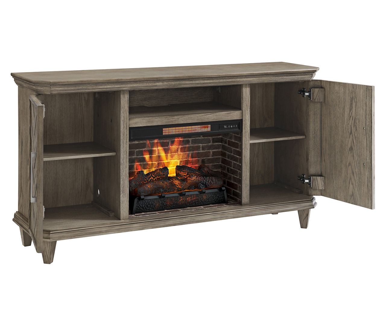 Gray electric deals fireplace big lots