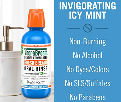 Invigorating Icy Mint Fresh Breath Oral Rinse, 3 Oz.