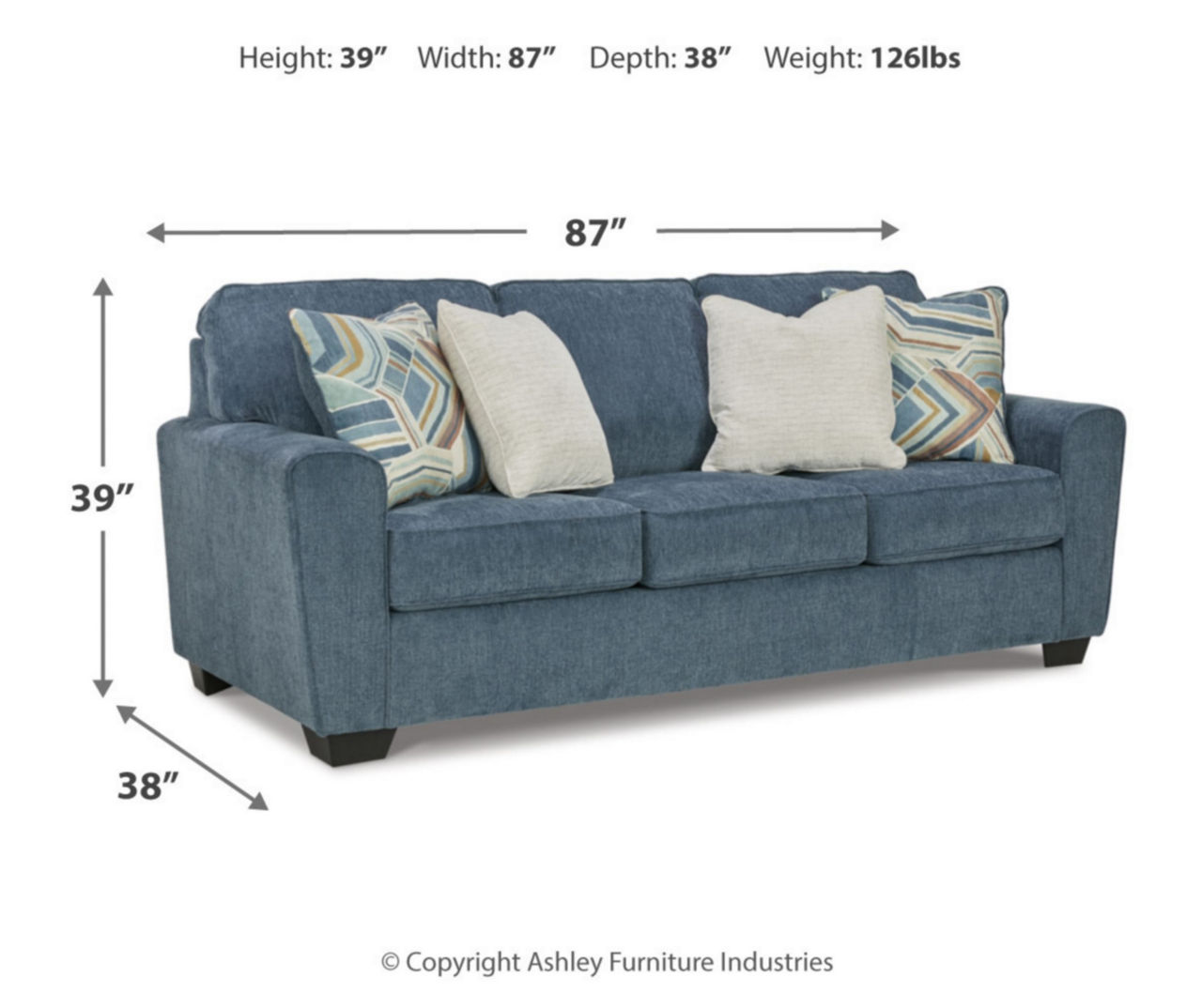 Big lots blue deals couch