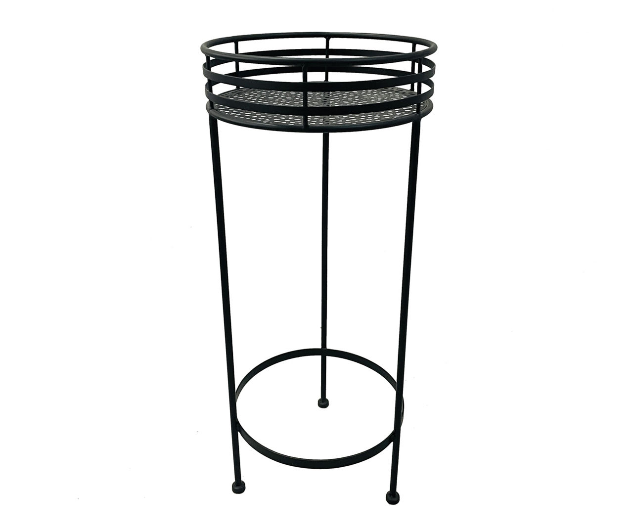 27.5" Black Medallion Metal Plant Stand Big Lots