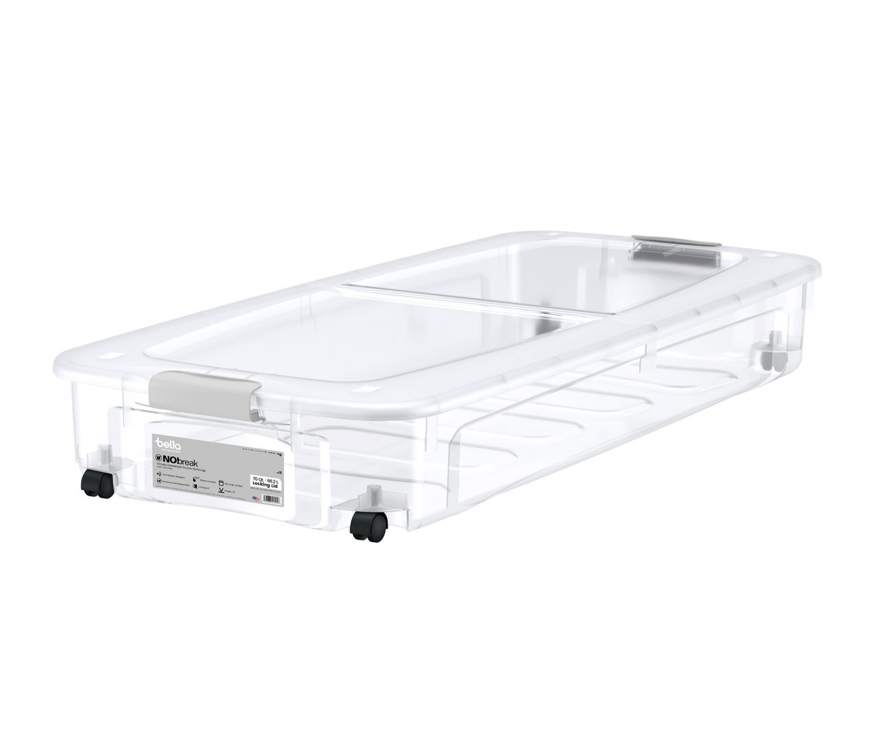 Crystal Clear Polystyrene Storage Boxes With Dividers