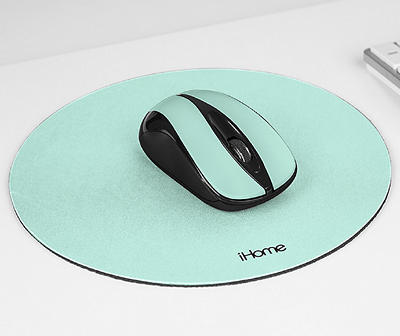 Mint Wireless Mouse & Round Mouse Pad Set