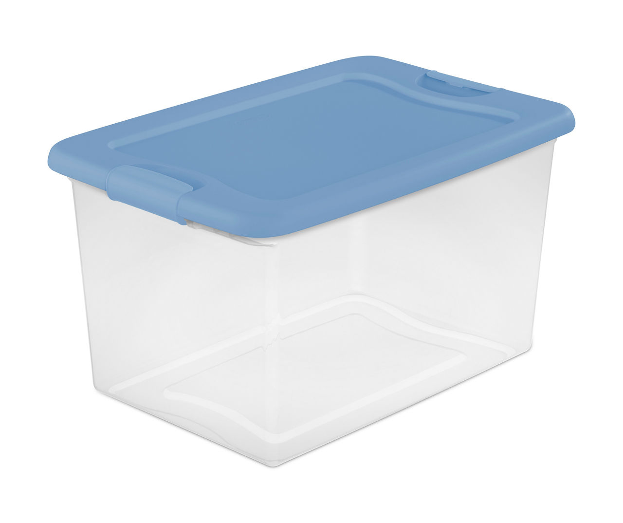 LOT Plastic Storage Snack Containers Boxes with Lock-Top Lids Blue - 6 qty  NEW