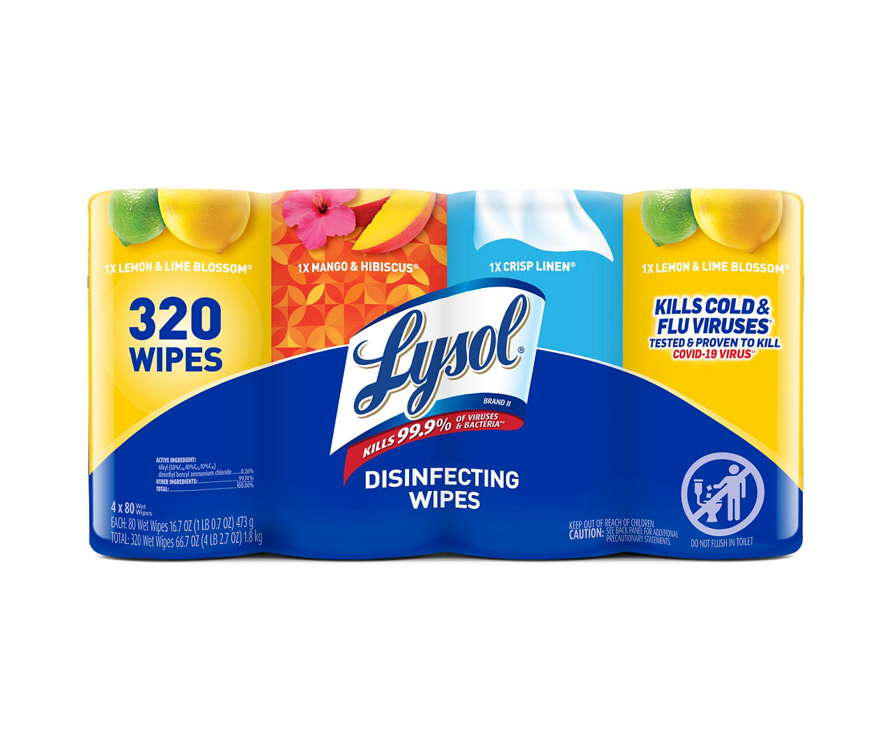 Lysol Scented Bundle 4Pack Disinfecting Wipes, 80Count Big Lots