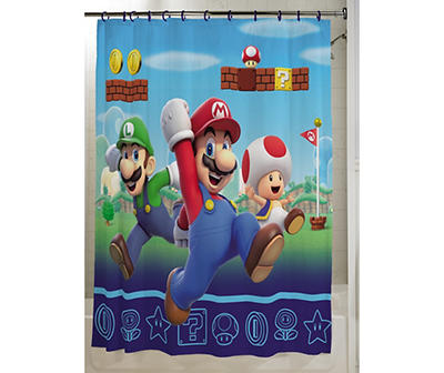 Mario, Luigi & Toad 13-Piece Shower Curtain Set