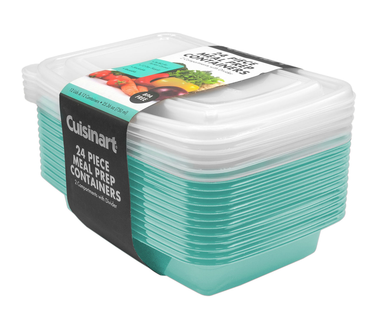 Cuisinart Teal Meal Prep Containers, 12Pack Big Lots