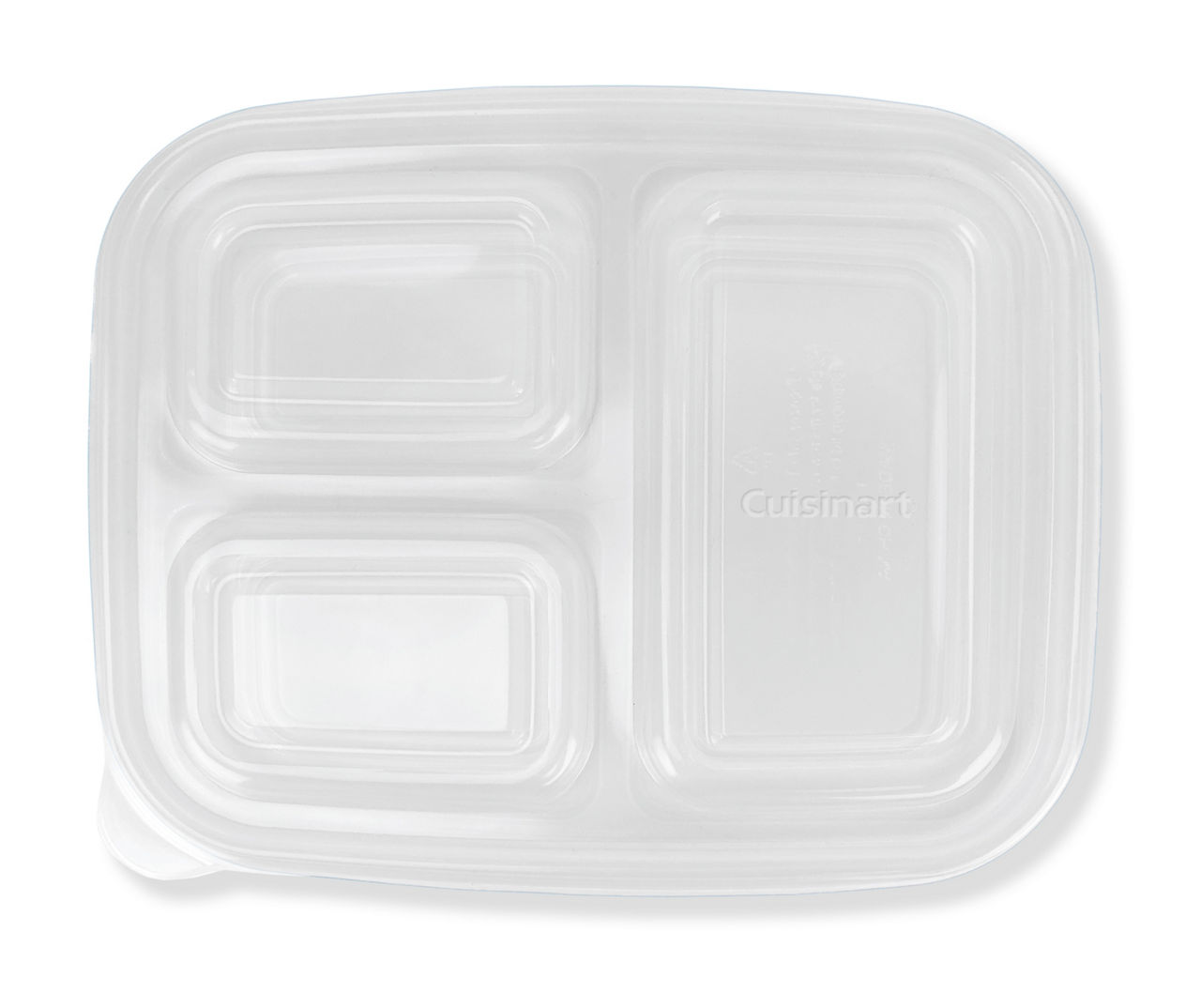 Cuisinart - White 3-Compartment Meal Prep Containers, 12-Pack