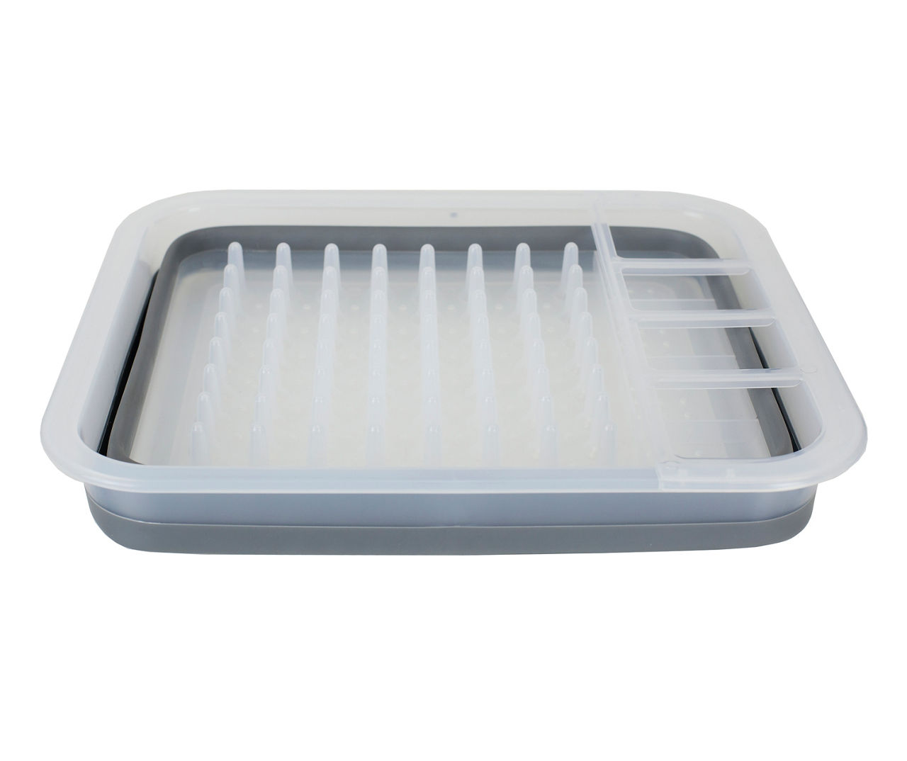 Home Basics Clear & Gray Collapsible Dish Rack | Big Lots