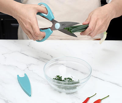 Teal 4-in-1 Kitchen Shears with Cover
