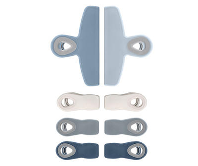 Blue 8-Piece Magnetic Bag Clip Set