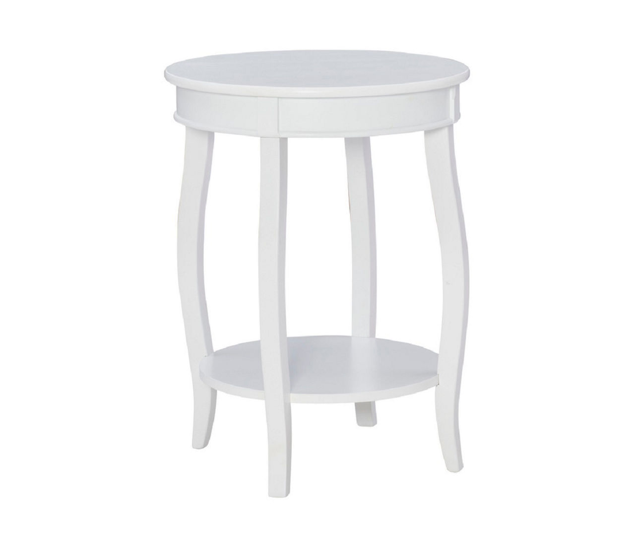 Rassbach White Round Side Table Big Lots