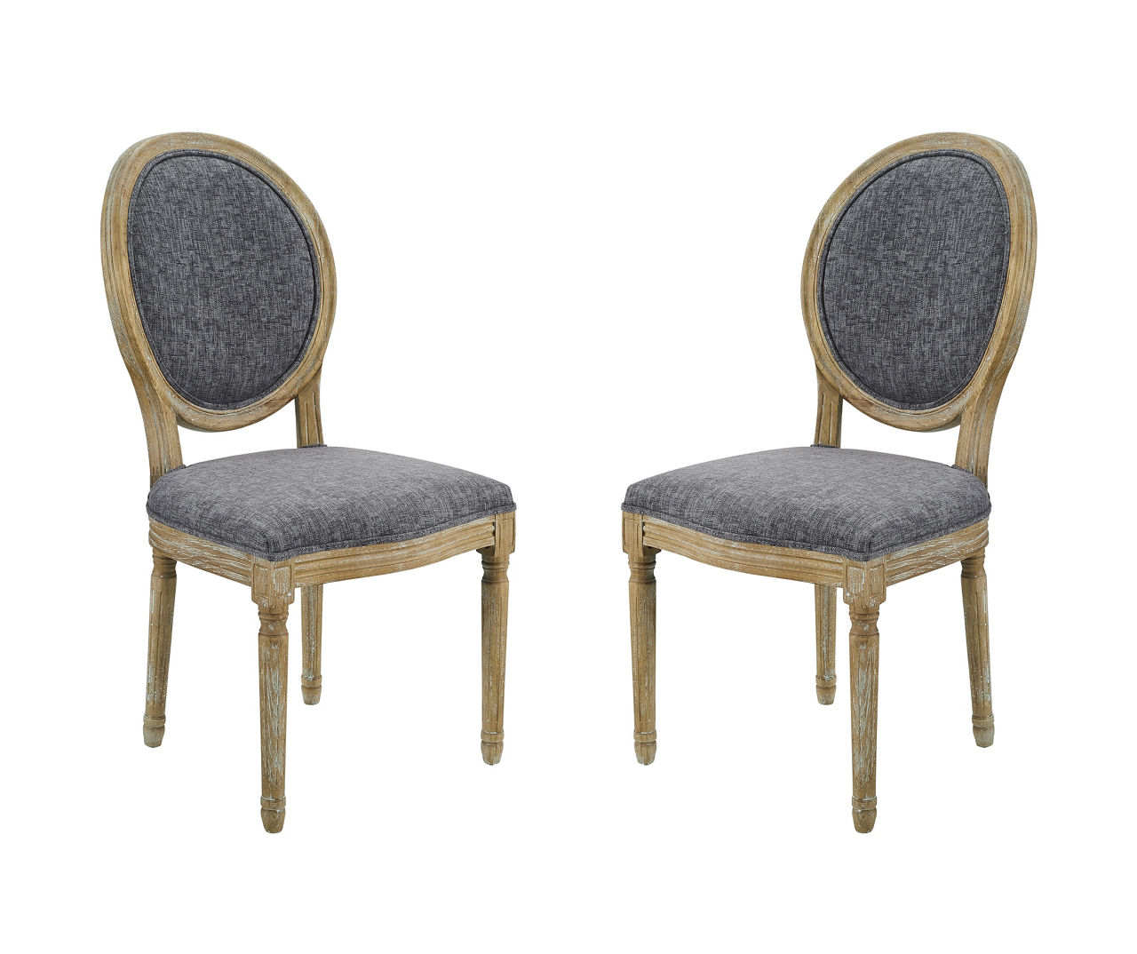 Paden Charcoal Oval Back Upholstered Dining Chairs, 2-Pack | Big Lots