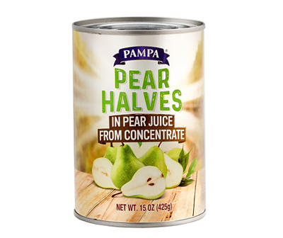 Pear Halves in Pear Juice From Concentrate, 15 oz.