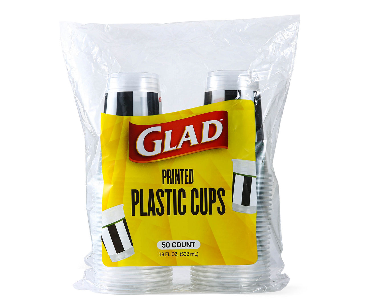 Glad Everyday Disposable Plastic Cups, Red Plastic Cups, 100 Count