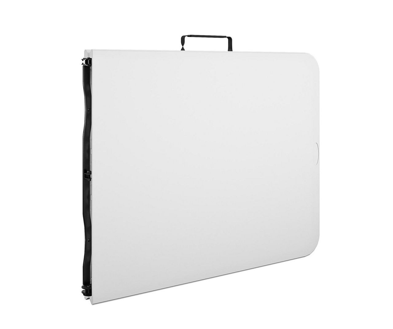 6 White Resin Fold in Half Folding Banquet Table