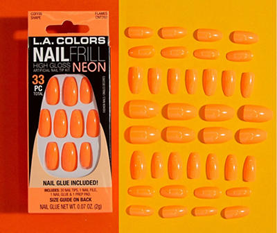 NailFrill Flames 33-Piece Artificial Nail Tip Set