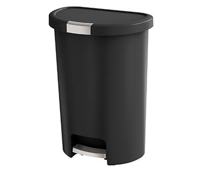 Infinity Black & Stainless 13-Gallon Step-On Waste Can