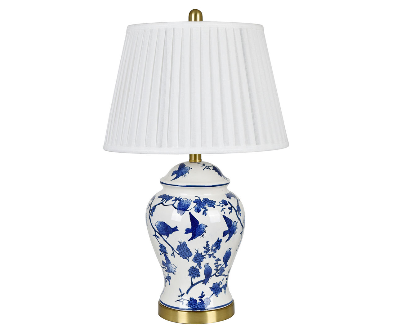 Chinoiserie Floral Table Lamp with White Shade Big Lots