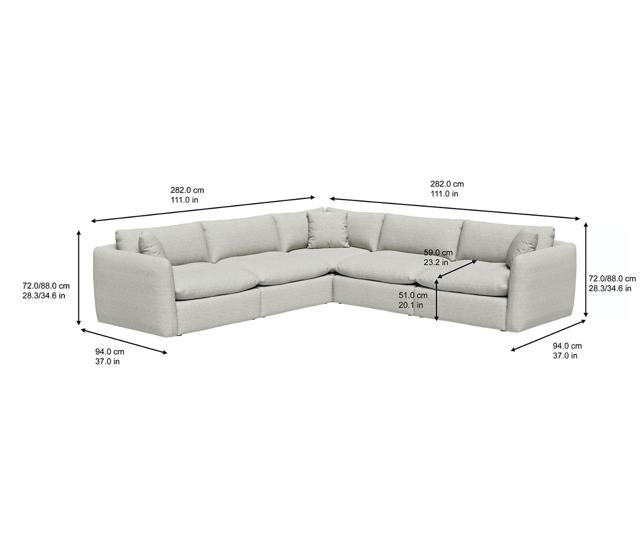 Broyhill St. Cloud Wheat 5-Piece Sectional