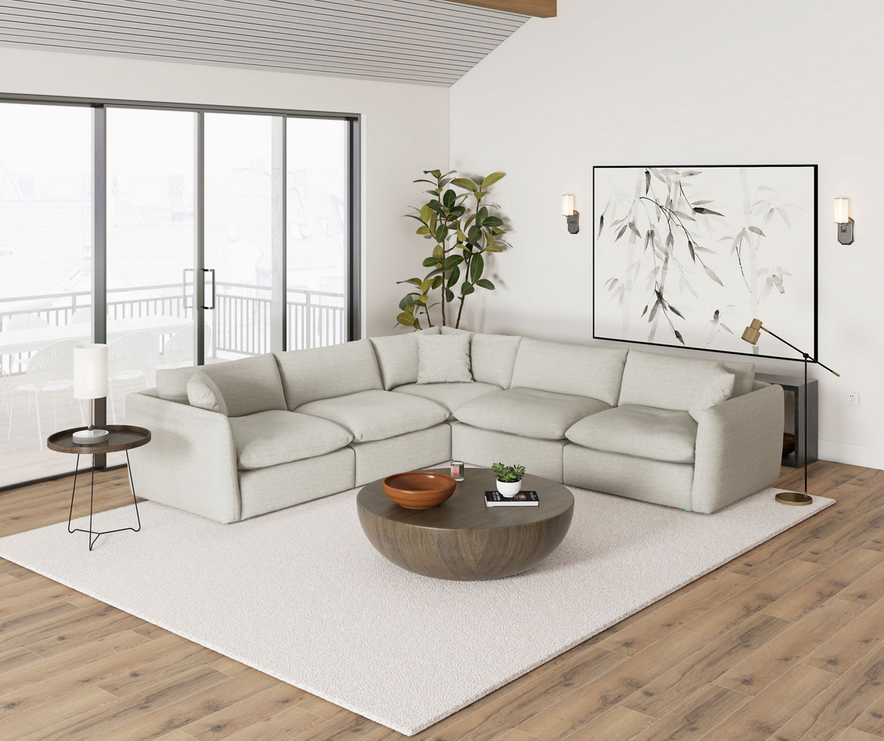 Broyhill St. Cloud Wheat 5-Piece Sectional