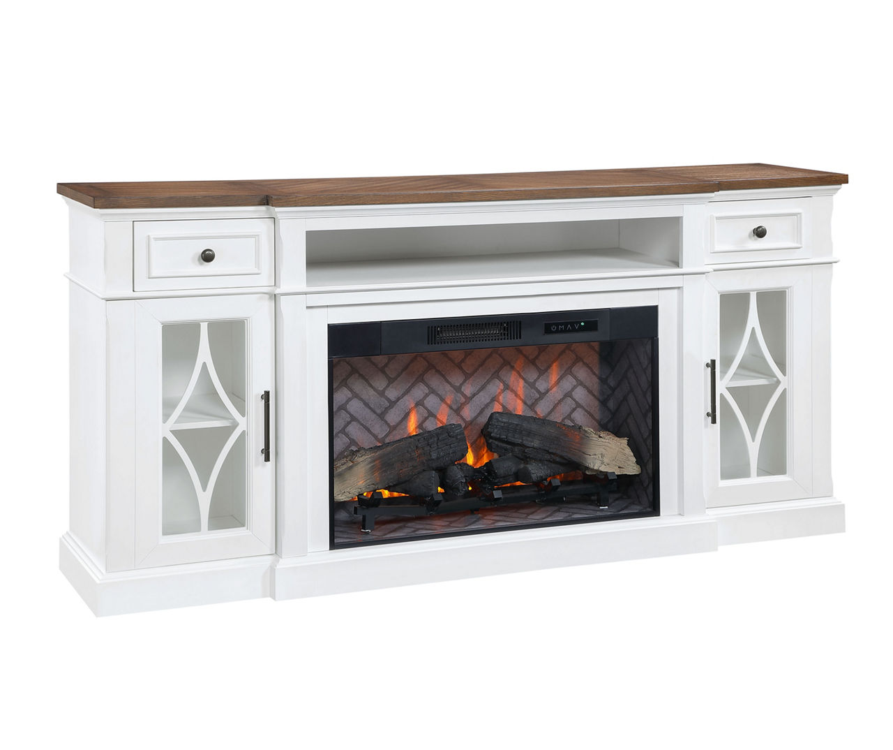74" Castillo 2-Tone Electric Fireplace Console