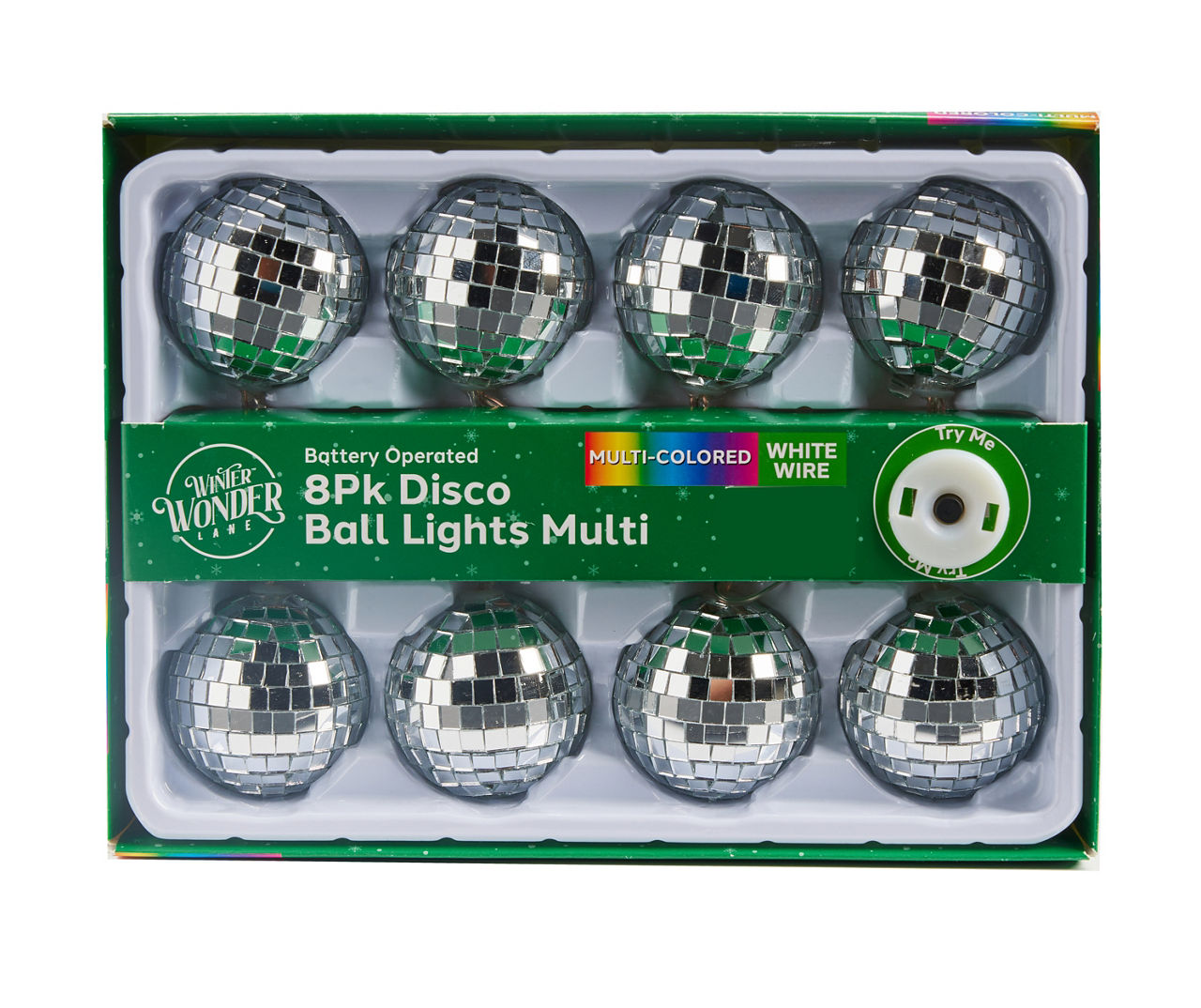 Winter Wonder Lane Color Changing Disco Ball LED Musical Light Set 8 Lights Big Lots
