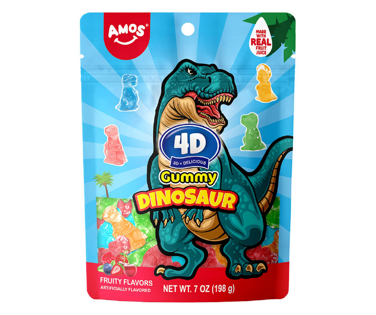 Famous Amos 4D Gummy Dinosaurs, 7 Oz. | Big Lots