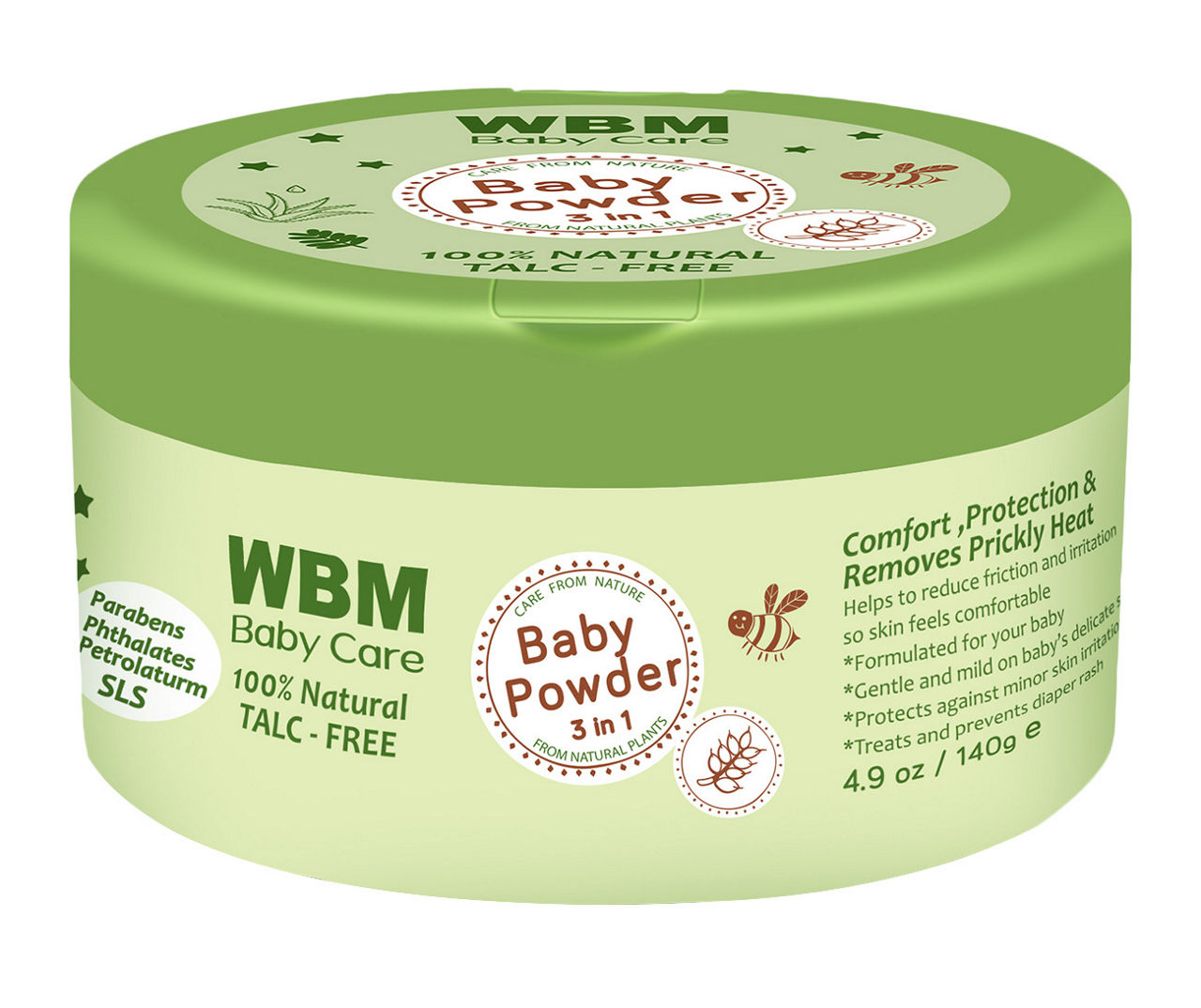 WBM Care Baby Powder, 4.9 Oz. | Big Lots