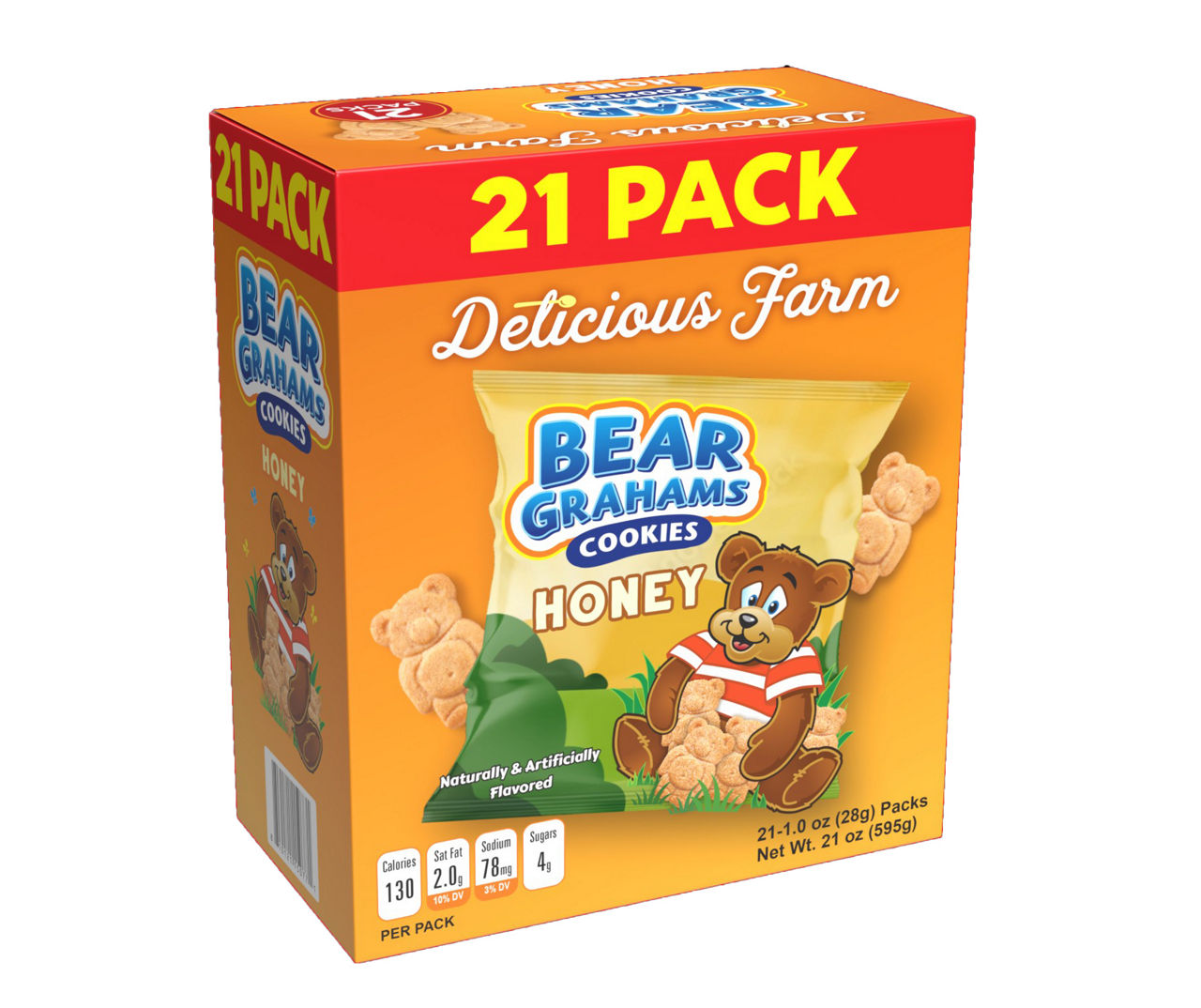 Sobisk Delicious Farm Honey Bear Grahams Cookies, 21Pack Big Lots